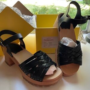 Swedish Hasbeens Rutan Sandals Size 40.  Worn Once- Like New!